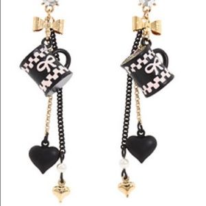 Betsey Johnson First Date Coffee Earrings